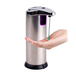 Wholesale Hands Touchless Stainless Steel Sensor Liquid Automatic Soap Dispenser with batteries