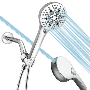 Hand Shower Head 9-Mode High Pressure Shower Head with Handheld Built-in 2-Mode Power Wash Spray for Bathroom