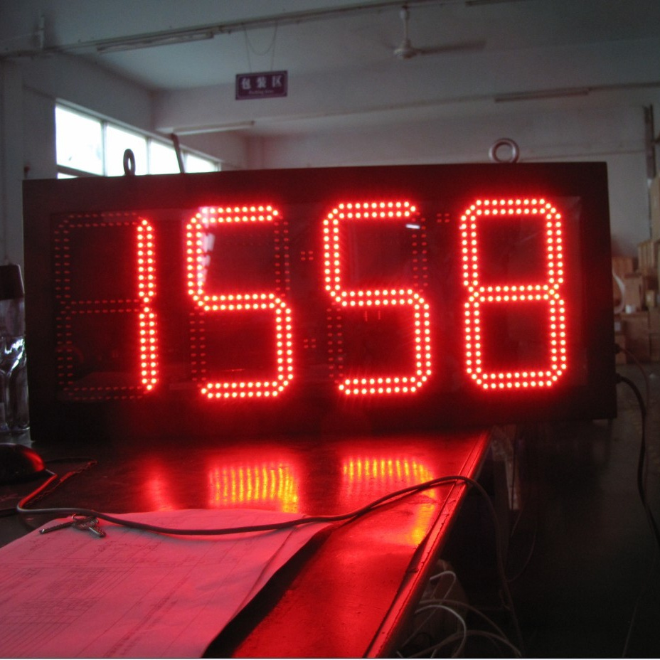 outdoor led clock time date temperature sign 6 Digit Led 7 Segment Indoor Count up Countdown Timer Clock Time Led Clock Display