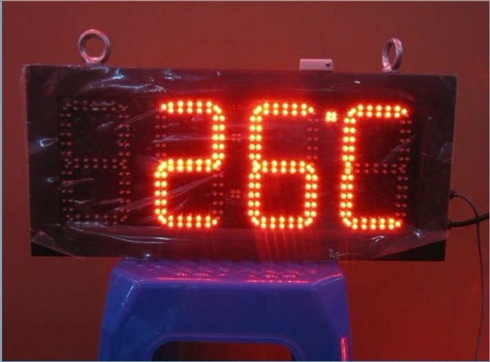 outdoor led clock time date led time temperature sign/ led gas station display/ large outdoor digital clock temperature