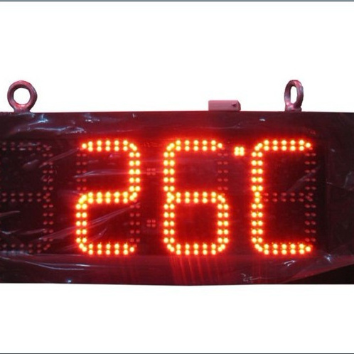 outdoor led clock time date led time temperature sign/ led gas station display/ large outdoor digital clock temperature