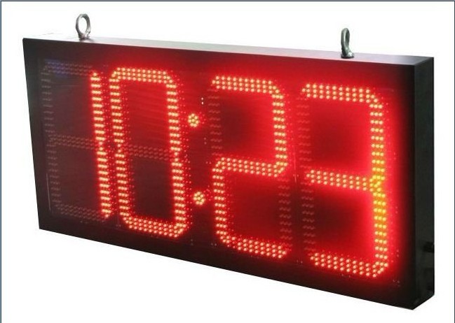 outdoor led clock time date led time temperature sign/ led gas station display/ large outdoor digital clock temperature