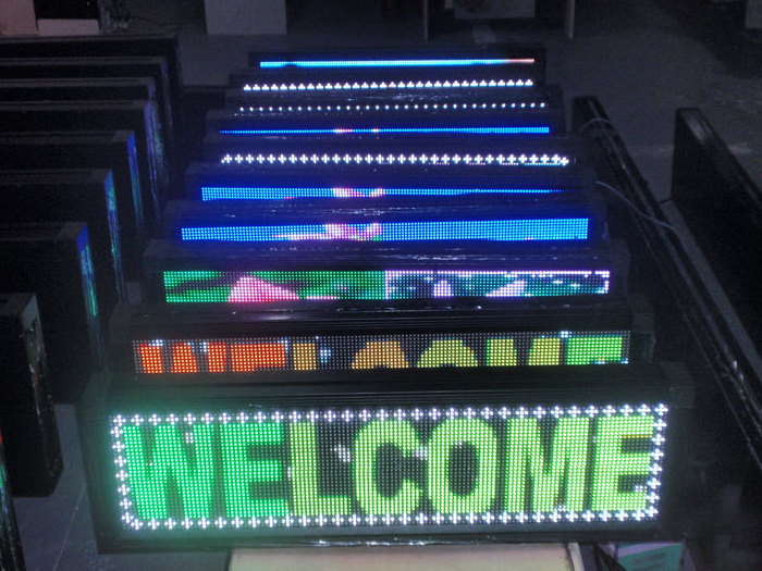 Outdoor video full color programmable led moving message sign board waterproof IP65