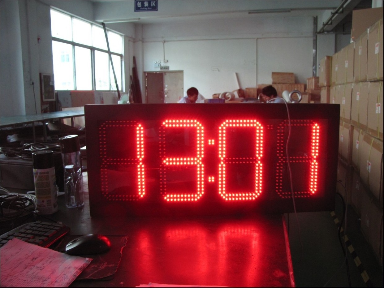 outdoor led clock time date temperature sign 6 Digit Led 7 Segment Indoor Count up Countdown Timer Clock Time Led Clock Display