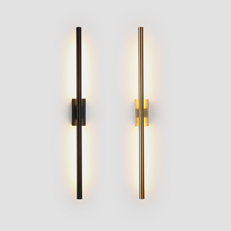 Indoor LED Sconce Wall Lamp Light for Home Hotel Bedroom Bedside Bathroom Corridor Modern Nordic Mounted Brass Gold Long Stripe