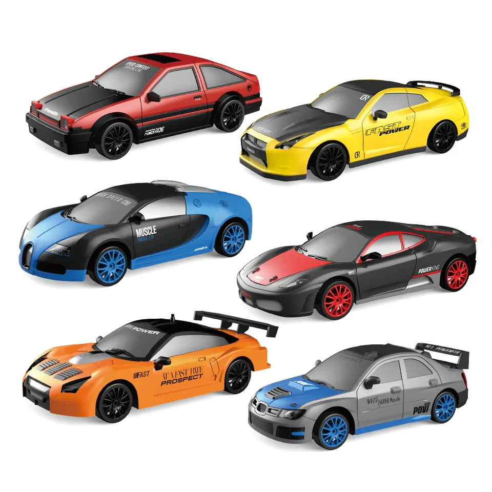 Leemook 2.4G 4WD Remote Control Drift Racing Car 1/24 Simulation four-wheel-drive mini drift rc car with TPR wheels and battery