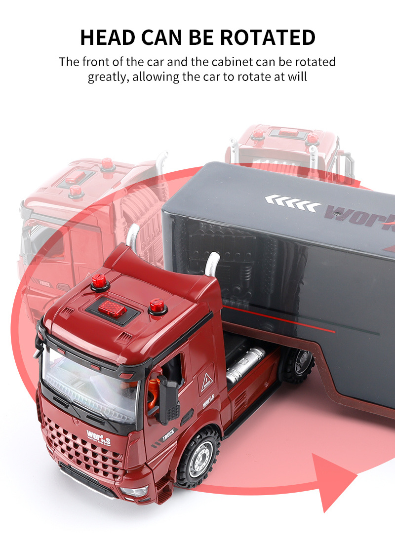 Leemook 2.4G Remote Control Container Truck Toy Tractor Trailer Truck Radio Control Toy rc truck and trailer