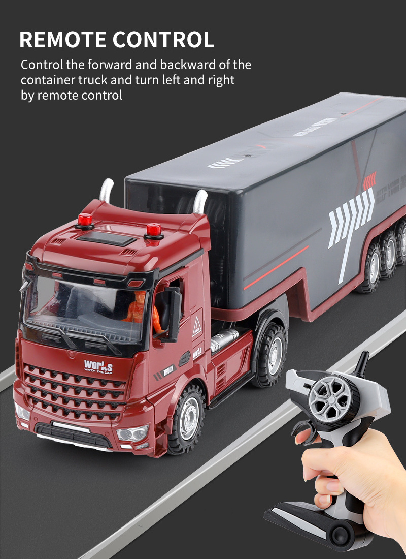 Leemook 2.4G Remote Control Container Truck Toy Tractor Trailer Truck Radio Control Toy rc truck and trailer