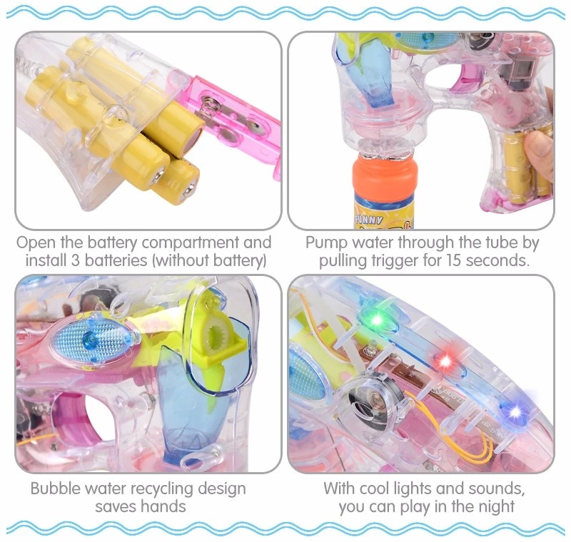 best price soap gun wholesale kids bubble gun with led flash