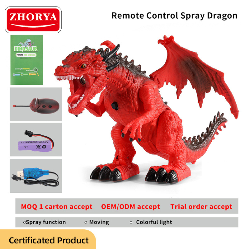 price spray walking light flying dragon children toy animal plastic remote control dinosaurs toy