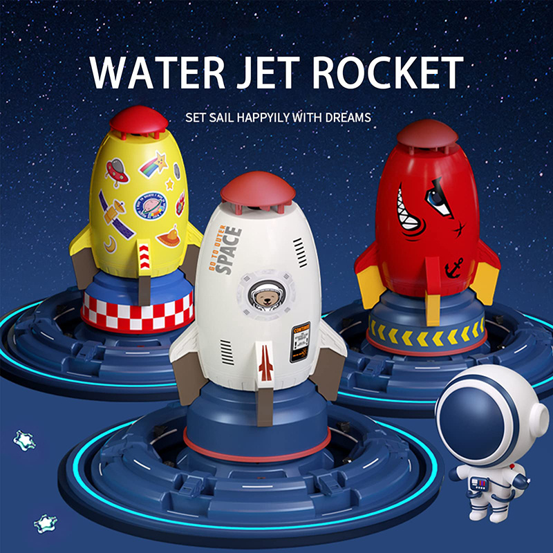 hot selling pool beach space rocket outside toy play garden hydro rocket launcher water sprinkler for kids