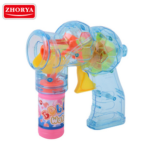 transparent kids led soap gun wholesale bubble gun with no battery