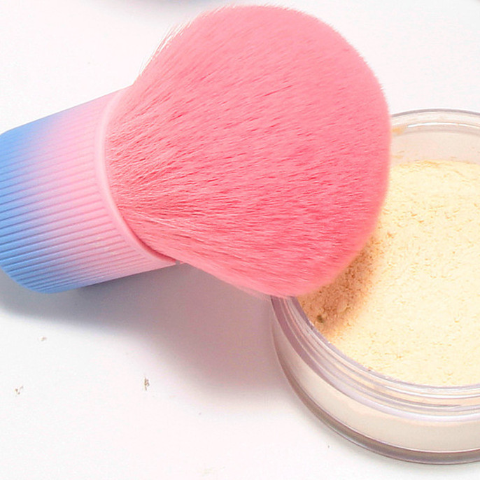 Single Handle Natural Hair Makeup Brush Mineral Powder Foundation Brush Blush Brush Cosmetics Makeup Tool