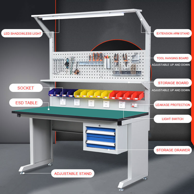 Leenol Assembly Production Line Industrial Work Tables ESD Workbench