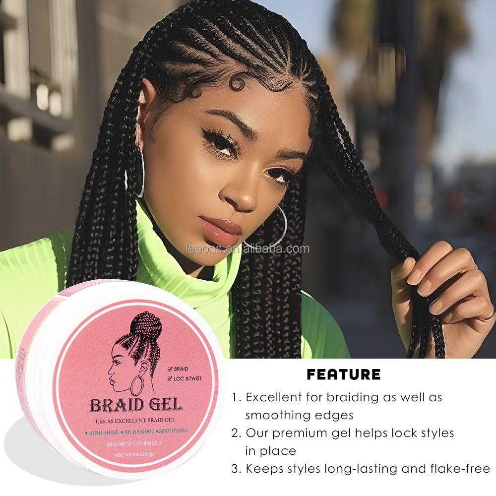 Wholesale Private label All Day loc n twists braids strong hold edge control Braid gel extra hold custom logo for Hair braiding