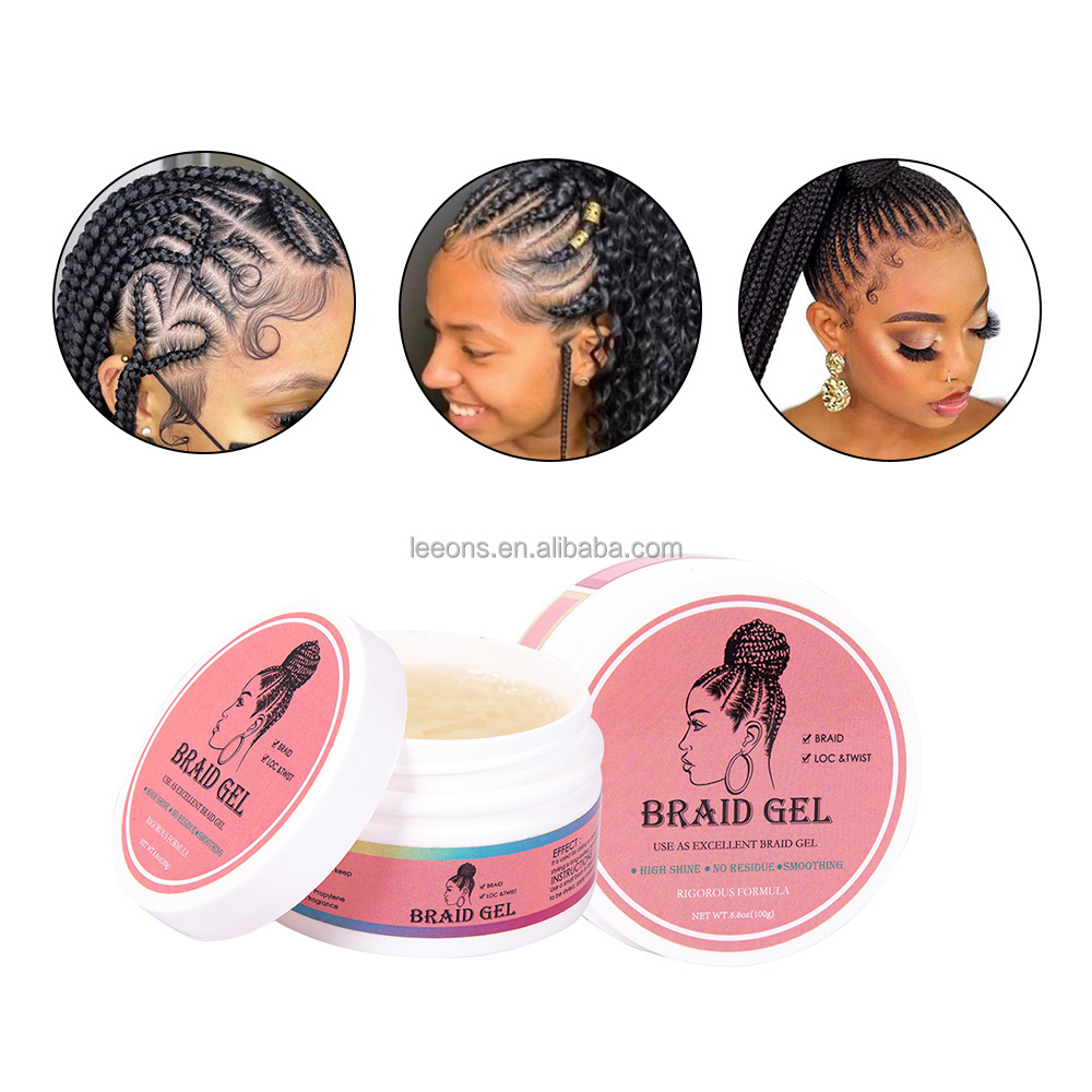 Wholesale Private label All Day loc n twists braids strong hold edge control Braid gel extra hold custom logo for Hair braiding