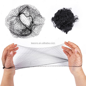 Leeons Nylon Hair Nets Invisible Disposable Ballet Dance Snoods Net Bun Invisible Elastic Edge Mesh Net for Packing Wigs