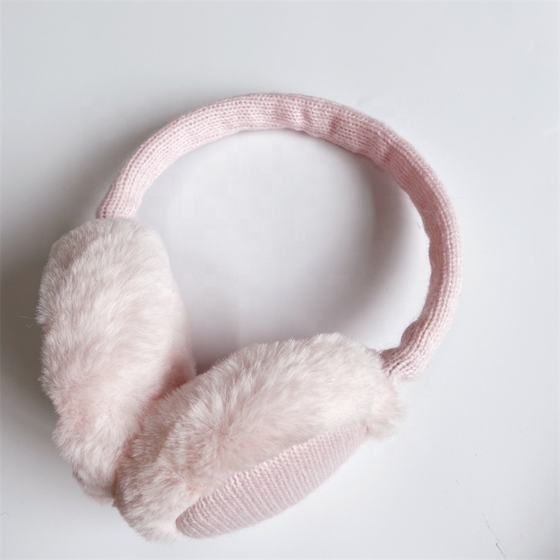 Fashion Soft comfortable Warm earmuff wired Plush headphone winter Cute headset for girls boy wired Fluffy headphone