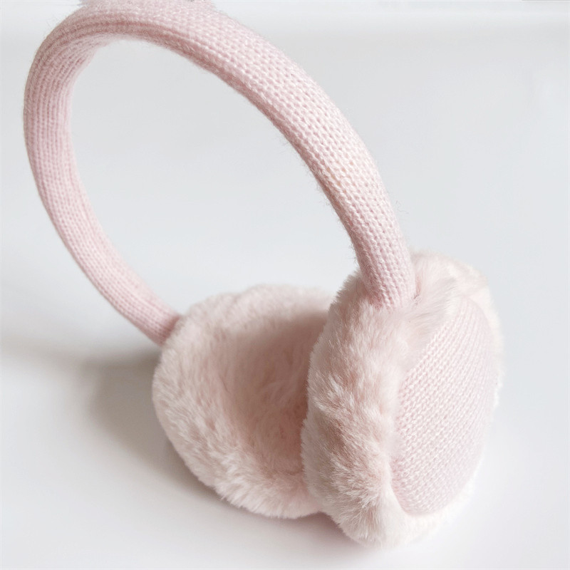 Fashion Soft comfortable Warm earmuff wired Plush headphone winter Cute headset for girls boy wired Fluffy headphone