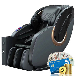 LEERCON Luxury Commercial  3d Zero Gravity coin Vending Massage Chair Body Stretch Heat Body  Massage Chair