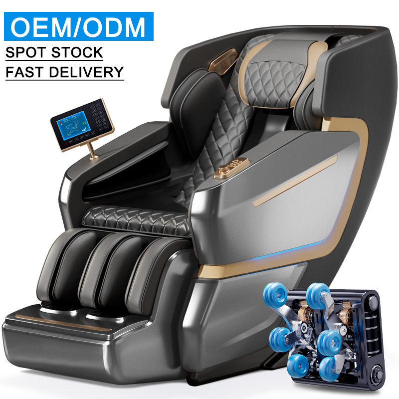 LEERCON Luxury Wholesale 2023 Shiatsu SL Track Zero Gravity Full Body Therapy Foot Spa Electric 3D 4D Massage Chair