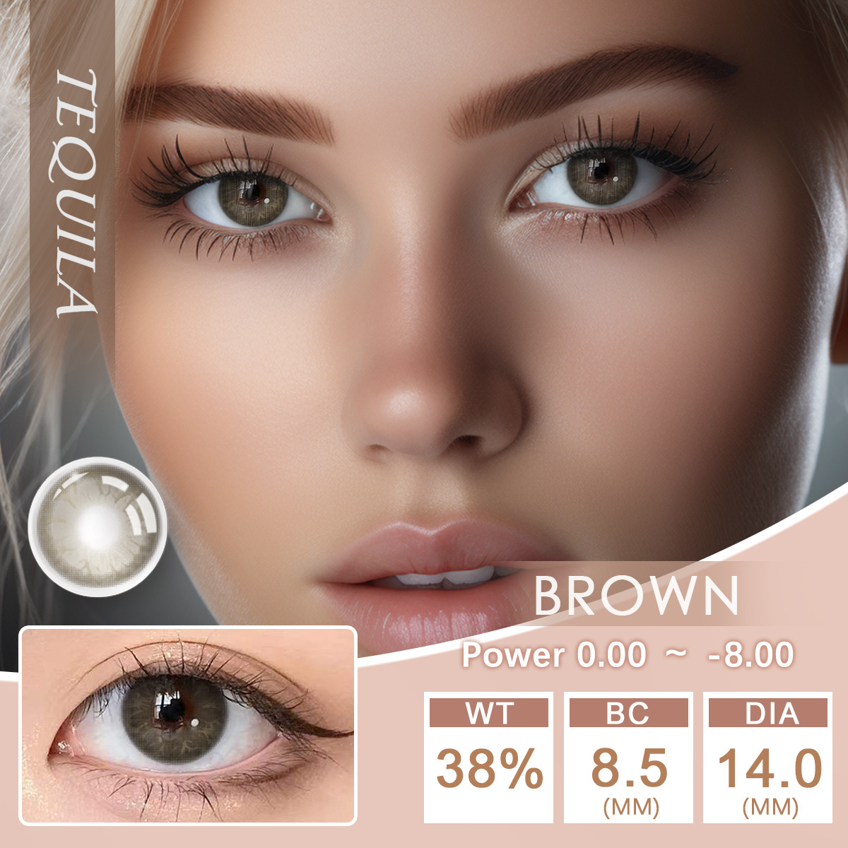 Lalens Wholesale Natural Eye Contacts Brown Blue Green Color Contact Lens Half Yearly Powered Contacts Eyes Color Lens Cosmetic