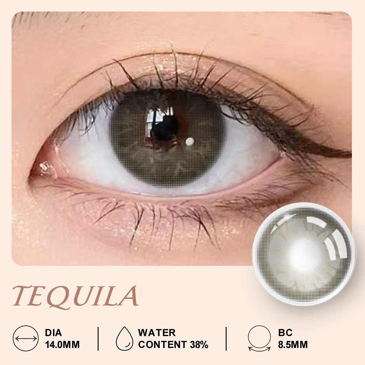 Lalens Wholesale Natural Eye Contacts Brown Blue Green Color Contact Lens Half Yearly Powered Contacts Eyes Color Lens Cosmetic