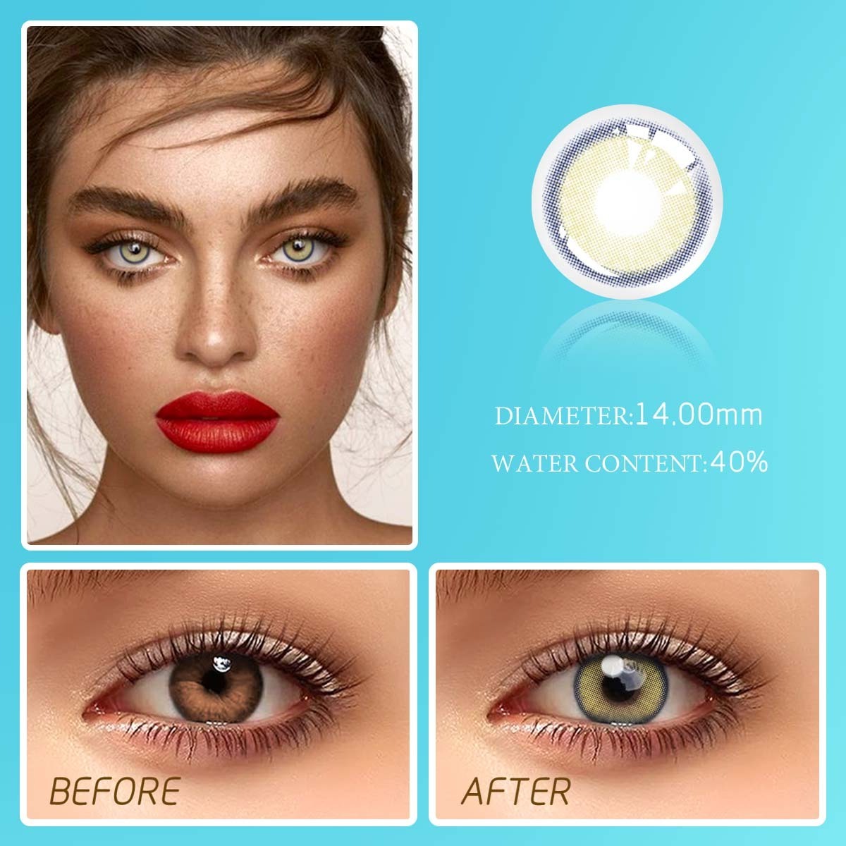 Leermoo New Arrival Circle Soft Color Contacts NEALA Pretty Contact Lenses Wholesale Prescription From Plano to 800 Yearly Use