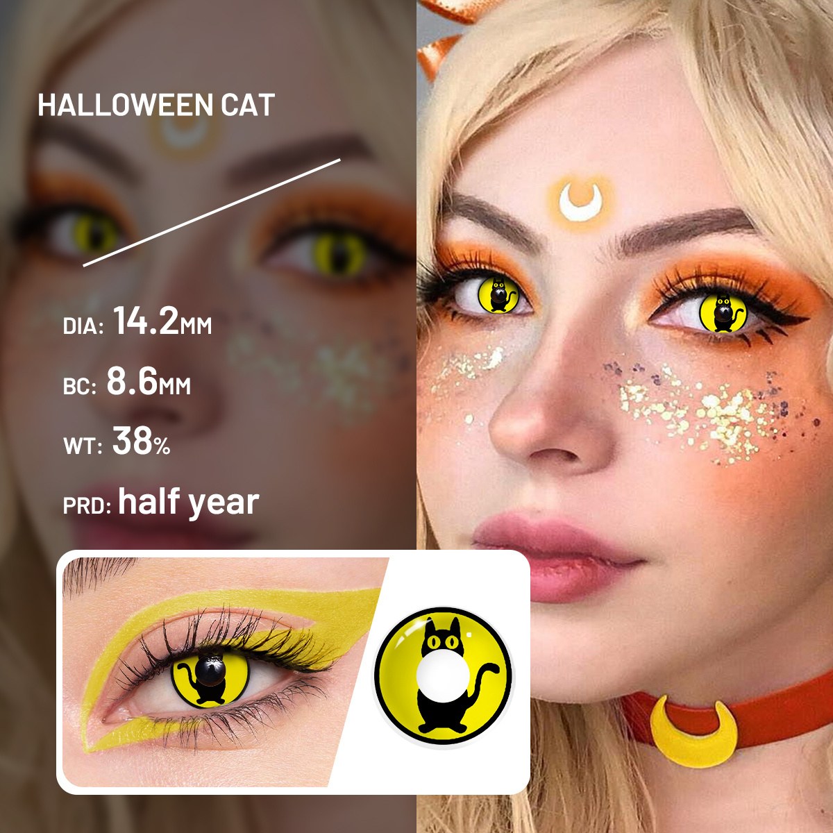 Lalens Halloween Play tricks Cosplay Eye Colored Contact Lenses Wholesale Myopia Soft Contact Lenses Realcon Manufacturer