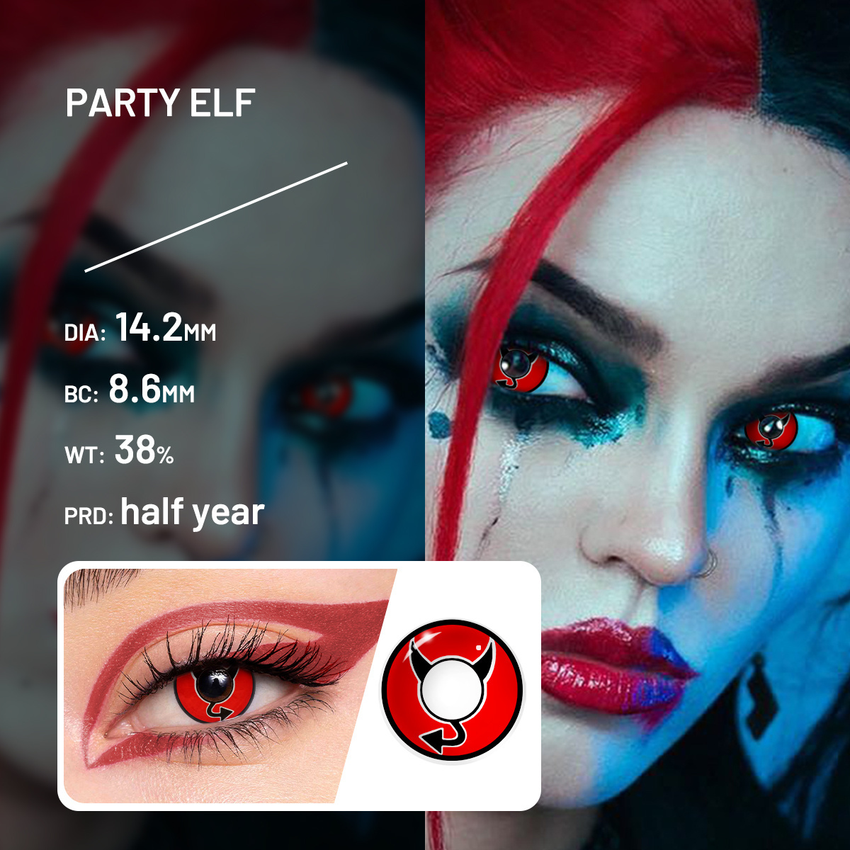 Lalens Halloween Play tricks Cosplay Eye Colored Contact Lenses Wholesale Myopia Soft Contact Lenses Realcon Manufacturer