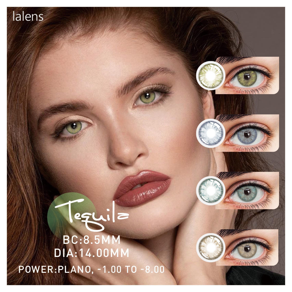 Lalens Wholesale Natural Eye Contacts Brown Blue Green Color Contact Lens Half Yearly Powered Contacts Eyes Color Lens Cosmetic