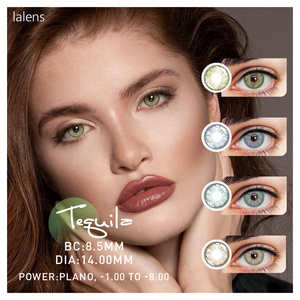 Lalens Wholesale Natural Eye Contacts Brown Blue Green Color Contact Lens Half Yearly Powered Contacts Eyes Color Lens Cosmetic