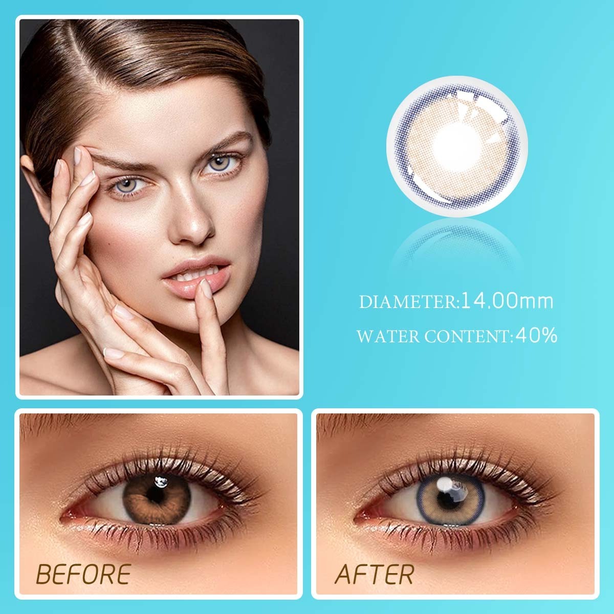 Leermoo New Arrival Circle Soft Color Contacts NEALA Pretty Contact Lenses Wholesale Prescription From Plano to 800 Yearly Use