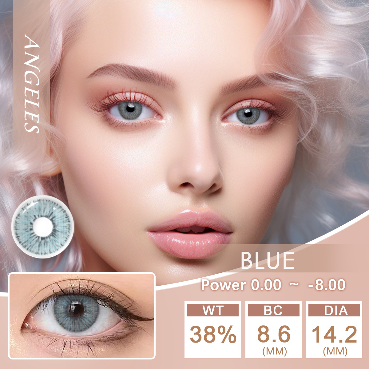 Lalens 14.2MM Urban Layer Contact Lenses Color Premium Quality Wholesale Private Label Lenses Eye Contact Blue With Power