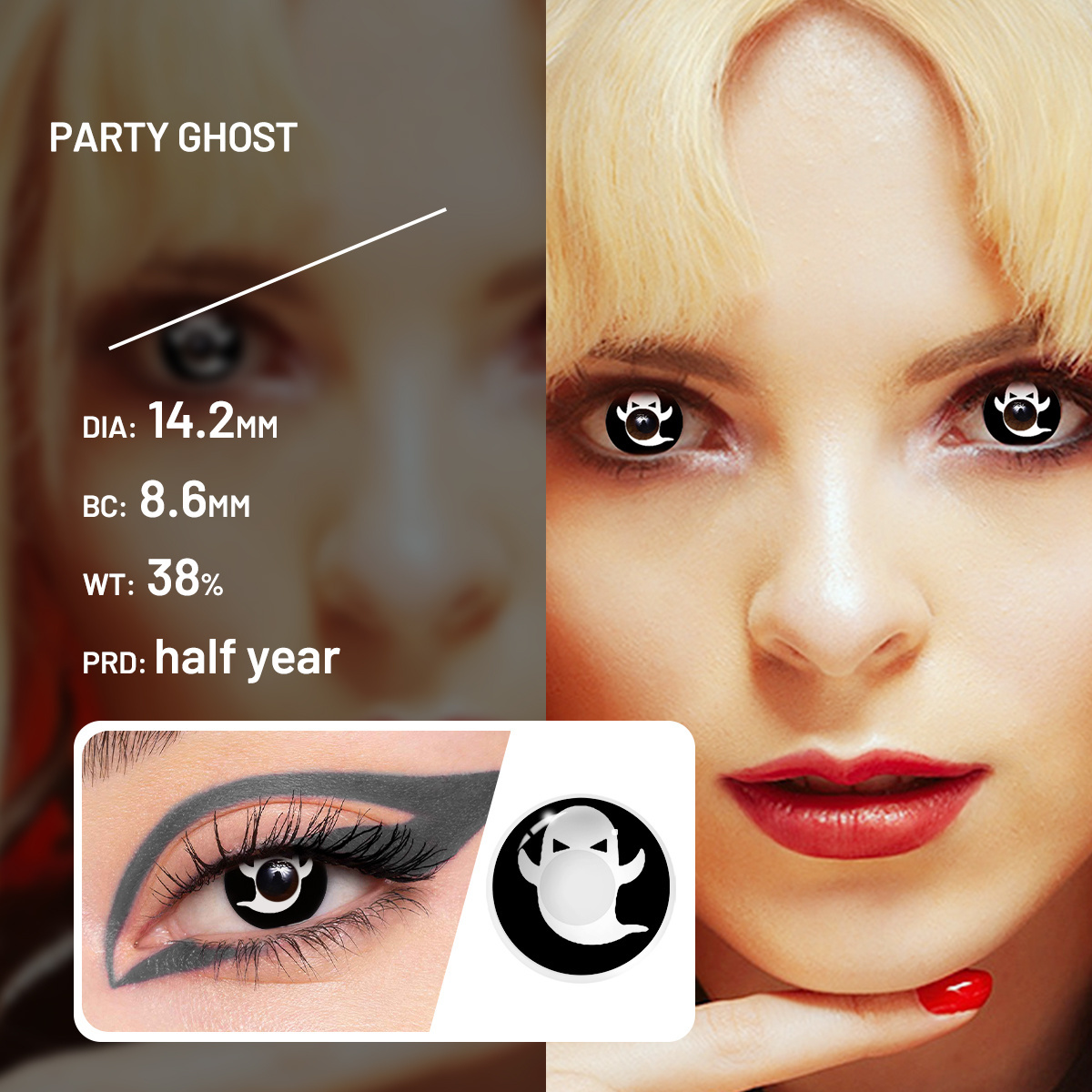 Lalens Halloween Play tricks Cosplay Eye Colored Contact Lenses Wholesale Myopia Soft Contact Lenses Realcon Manufacturer