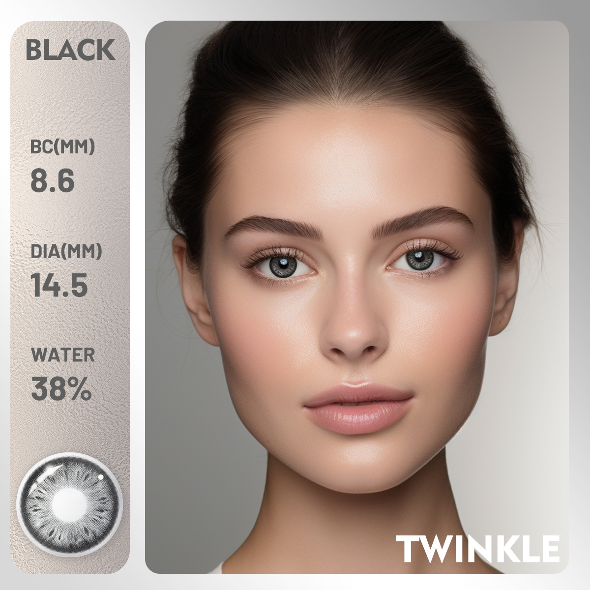 Lalens Twinkle Blue Brown Soft Contact Lenses Half Yearly Ready To Ship Cosmetic Eye Colored Contact Lens With Power