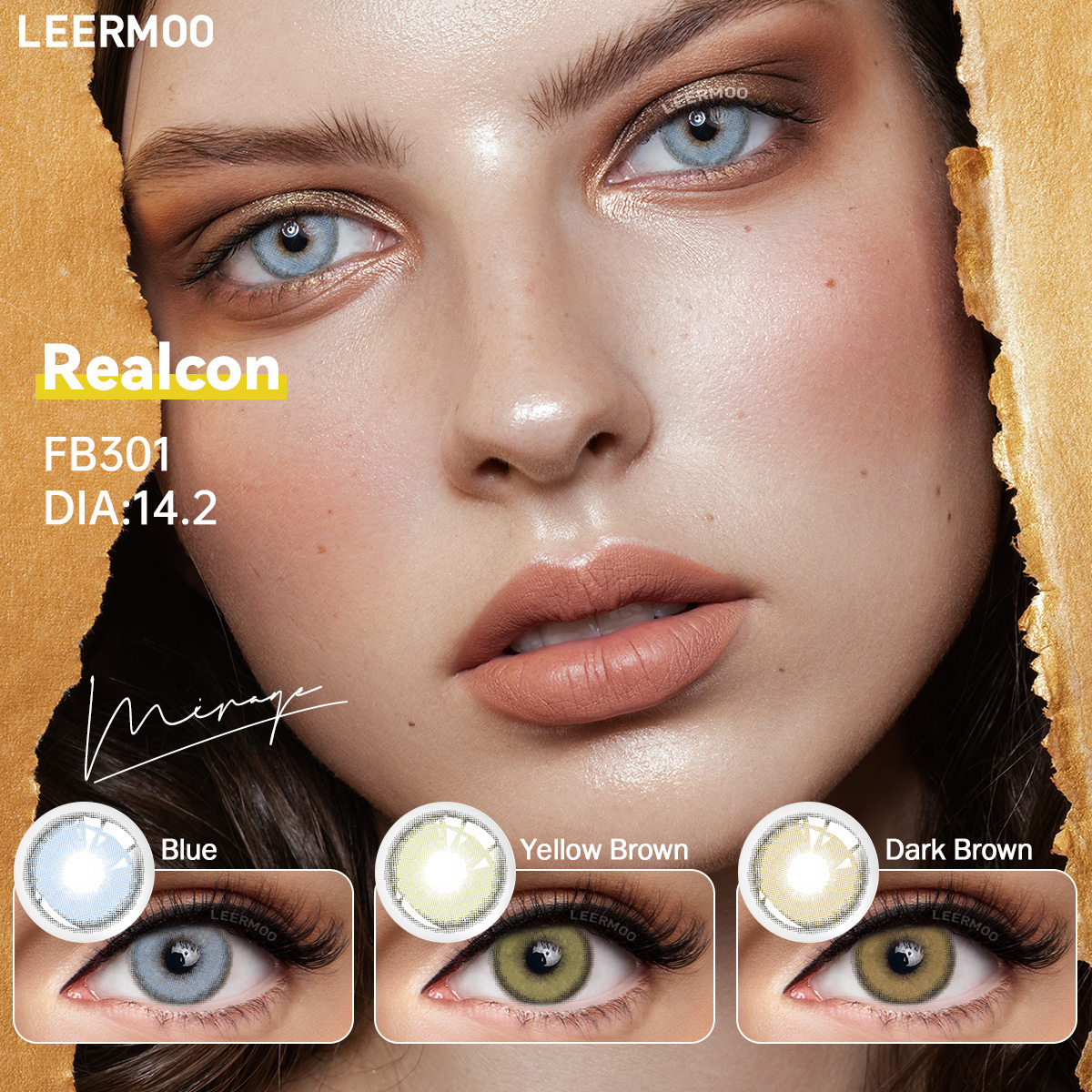 Leermoo Mirage Contact Lenses Plano To 800 Colored Contact Lenses Natural Color Contacts For Beauty Cosmetic