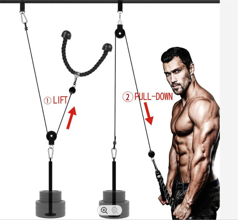 Pulley Cable System  Fitness Lift Tricep Rope Loading pin  Adjustable Length for Home Gym  Equipment