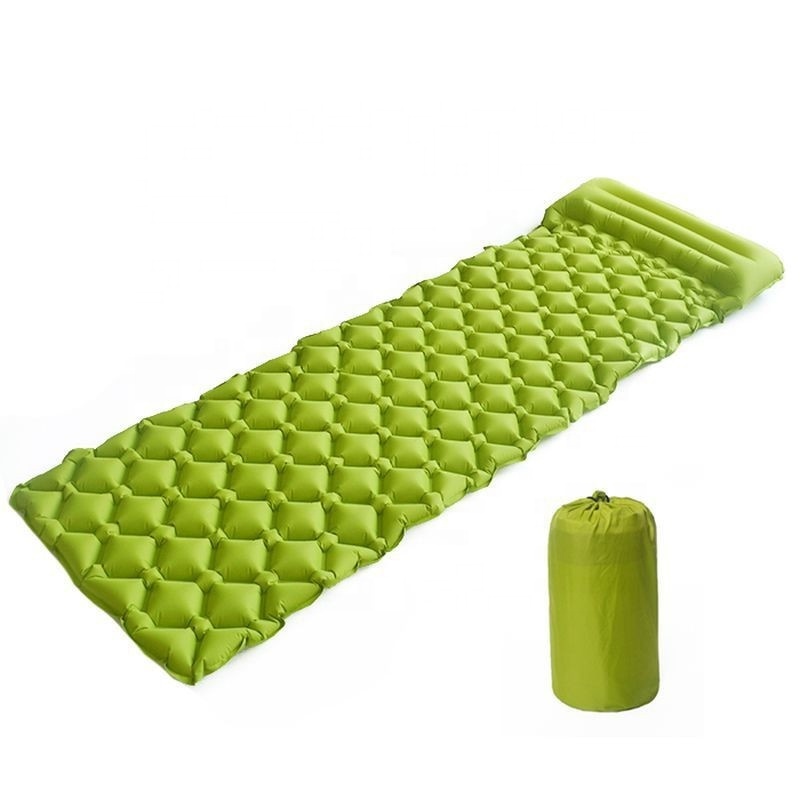 Camping Mat Inflatable Sleeping Pad Moistureproof Air Mattress Cushion Sofa Bed Outdoor Beach Mattress with Pillow