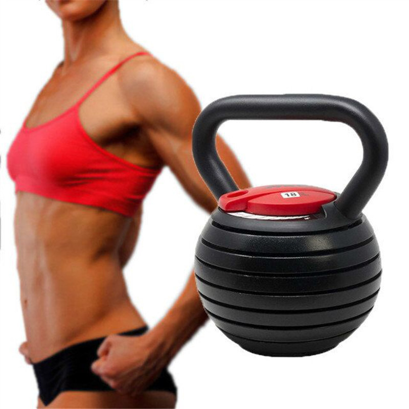 Fitness Adjustable cast iron Kettlebell set   muscle training gym equipment