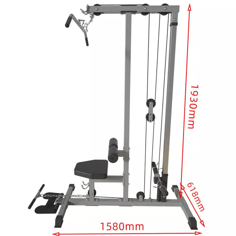 Gym Fitness Home power  Low Row Cable lat Pull Down  Machine pulley cable  single station equipment