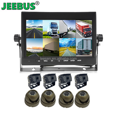 HD 10.1" DVR 8CH Monitor with 1080P 720P Backup Car  CCTV Rearview Camera for Heavy-duty Truck Bus