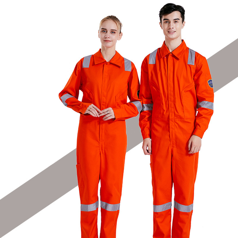 Wholesale Men Black Safety Fire Retardant Coverall Industrial Workwear Mechanics Oil Resistant Fireproof Working  Coveralls