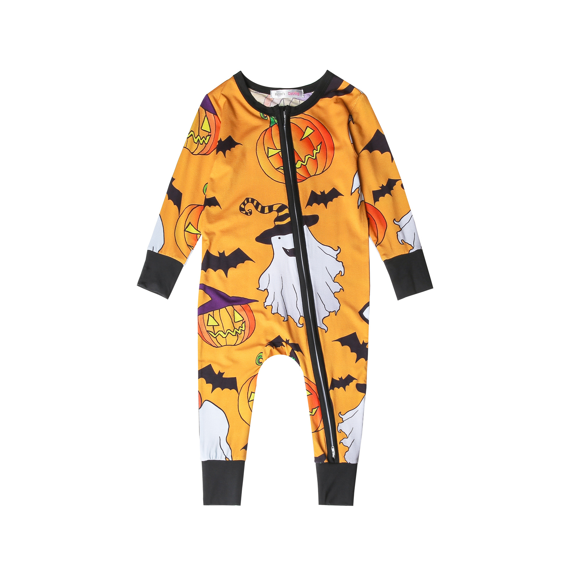 Leesourcing--Custom High Quality Bamboo Fiber Fabric Long Sleeve With Zipper Printing Baby Boys Clothing Romper