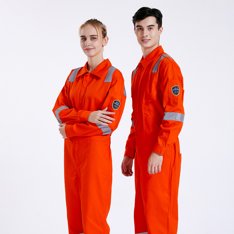 Wholesale Men Black Safety Fire Retardant Coverall Industrial Workwear Mechanics Oil Resistant Fireproof Working  Coveralls