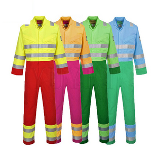 European HI Vis Fire Retardant Industrial Reflective Mechanics FR Welding Electrician Fire Proof Safety Coverall