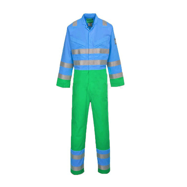 European HI Vis Fire Retardant Industrial Reflective Mechanics FR Welding Electrician Fire Proof Safety Coverall