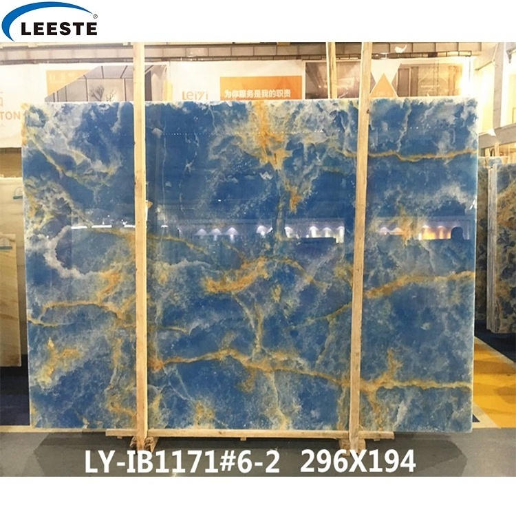 Onyx Blue marble slab competitive price from china factory