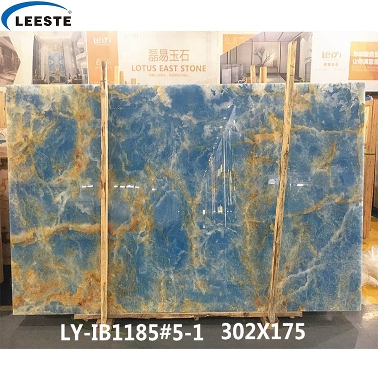 Onyx Blue marble slab competitive price from china factory