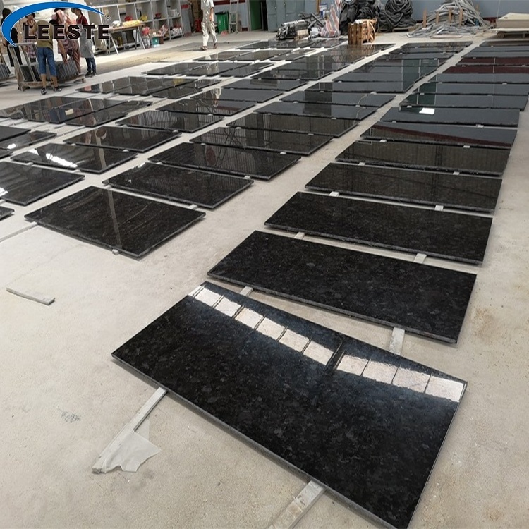 Cheap  Hot Sale Natural Stone Antique Black Angola Black Galaxy Black Granite